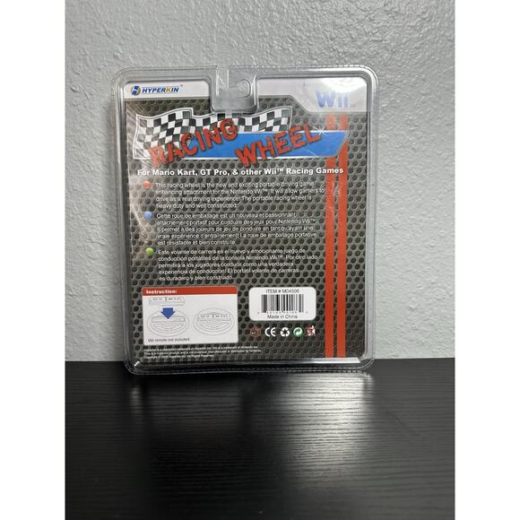 NEW - Hyperkin Wii Racing Wheel for Mario Kart, GT Pro & Racing Games - M04506 - Picture 2 of 2